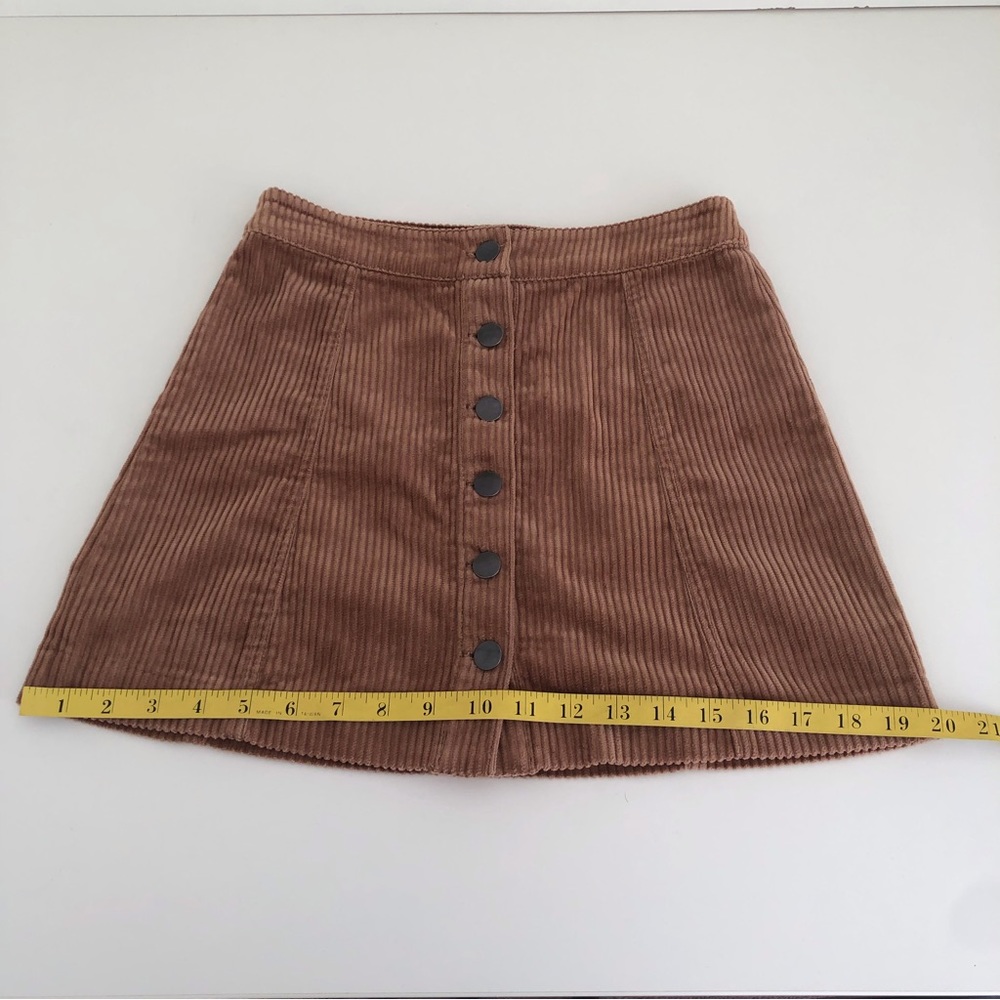 🎀 5/$25 Zara Trafaluc brown corduroy mini skirt sz XS - Picture 7 of 7
